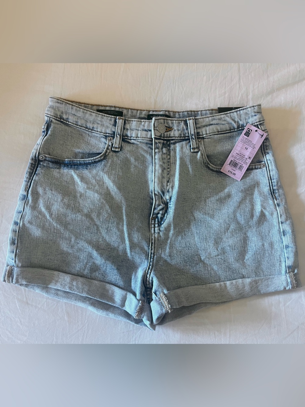 wild fable Light Blue Denim Roll-Cuff Shorts